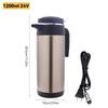 750/1000ML 12V/24V Universeller Auto Elektrischer Heizbecher Wasserkocher Edelstahl Wassererhitzer Flasche Schnelles Kochen Warmhalten