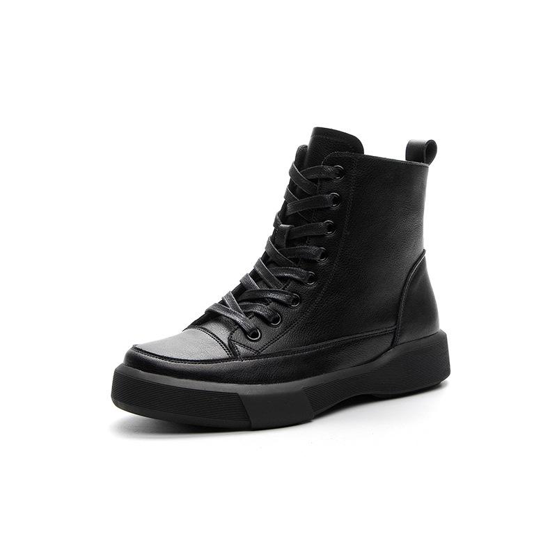 Martin boots women's spring and autumn single boots 2025 autumn and winter new women's boots velvet flat-soled boots large size soft-soled retro boots