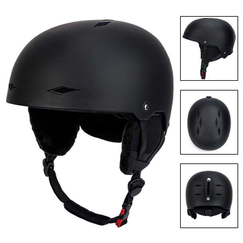 

Single Double Board Professional Ski Helmet Anti-collision Children Adult Warm Light Cap L（57-61cm） чёрный