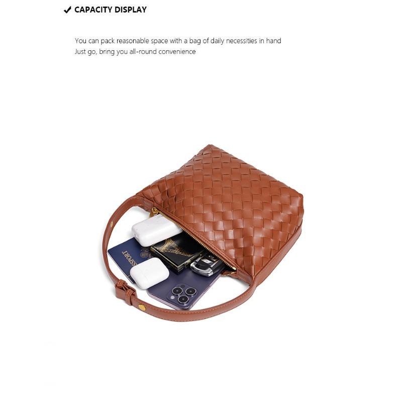 Borsa a mano tessuta a mano transfrontaliera nuova fresca temperamento borsa a tracolla stile casual orizzontale borsa da sottoascellare