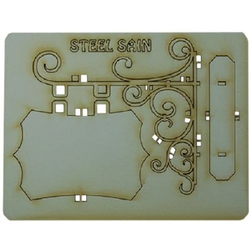 

Kobaani Model Studio 1/12 Scale Wrought Iron Furniture Iron Sign Corner Assembly Kit IF-007