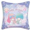 Littletwinstars Sanrios Pillow Covers Cartoon Sofa Decorative Home Double-Sided Printing Short Plush Cute Cushion Cover