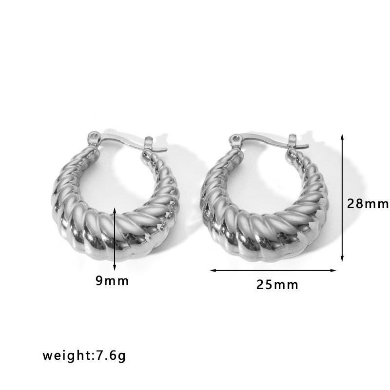 Geometric Gold Stainless Steel Earrings For Women Fashion Jewelry Gift For Ladies