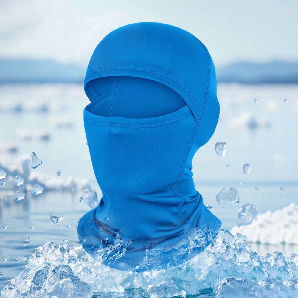 Ice Silk Cool Balaclava Quick Dry Breathable Motorcycle Cycling Mask Sun Protection Face Cover Headwear Motorcycle Riding