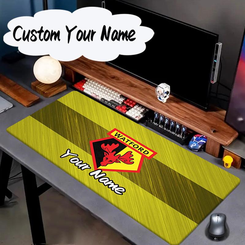 Custom Name Mouse Pad Watford Crest Design Mouse Pad, Gaming Mouse Pad, Keyboard Pad, Desk Decor for Computer Notebook Fan Birthday Gift