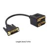 DVI 24+5 Y Splitter Adapter Male To Female For Double Monitor Setups With 1080P High Clear Video Output for Homes,