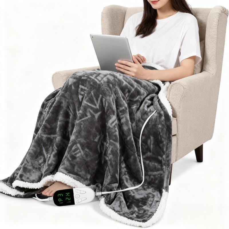 2025 Electric Blanket Warm Heated Shawl 3 Heat Settings with Timing Function Electric Heating Blanket Wearable Soft Heating Blank
