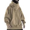 Pánská pevná vintage mikina s vysokým límcem a vysokým výstřihem High Street Hip Hop Pullover