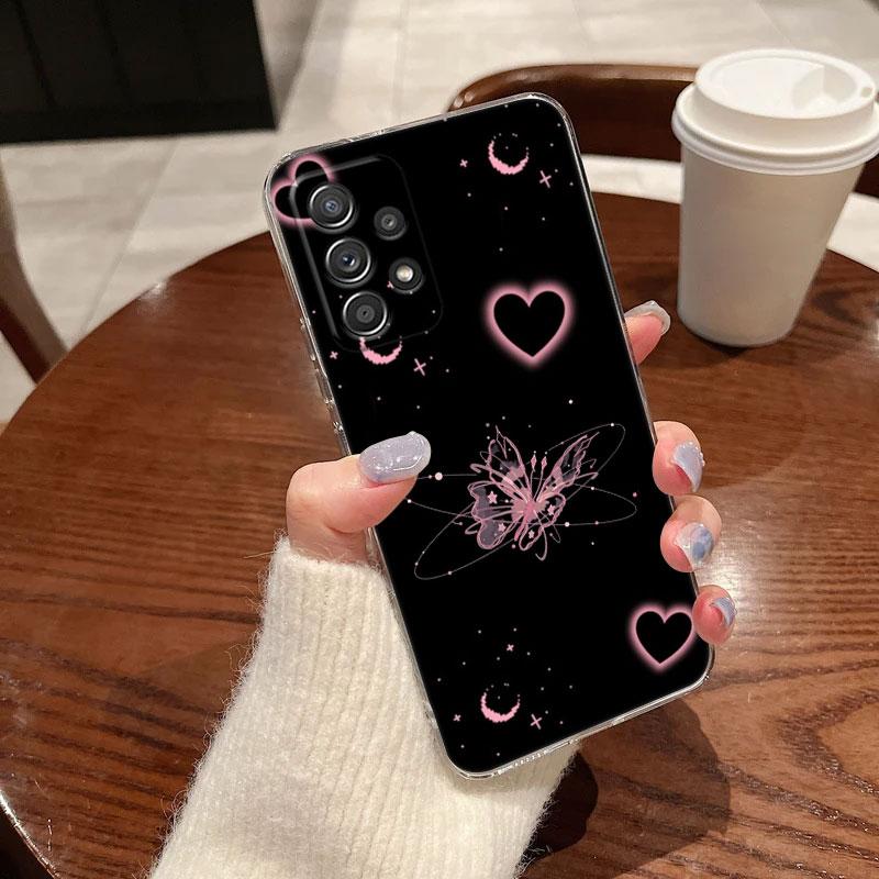 Butterfly Love Beautiful Clear Phone Case For Samsung Galaxy A56 A57 A37 A55 A54 A36 A35 A26 A25 A16 A17 A07 A52 A34 A21s Cover