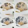 Chinese Style Silk Folding Fan Flower Classical Handheld Fan with Cover Photo Prop Tassel Folding Fan Hanfu Accessories
