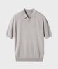 Non Blank Cool Touch Half Sleeve Collar Knit_Melange Beige