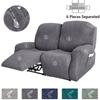 1/2/3 Seater Recliner Sofa Covers Leaves Jacquard Couch Slipcovers Elastic Water Repellent Armchair Covers for Living Room Hotel