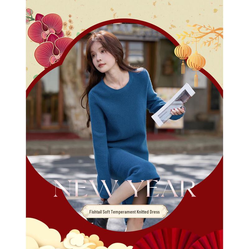 Women s Winter Knitted Fishtail Dress L