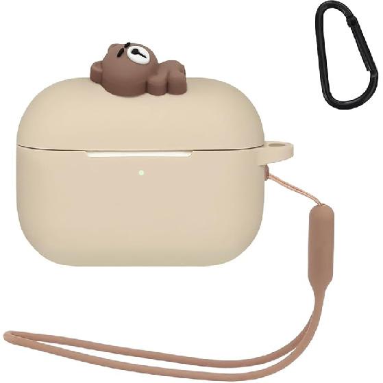 Wonhibo for Airpods Pro 2 Case, Cute Silicone Cover for Airpod Pro 2nd with Keychain (Bear) Bear