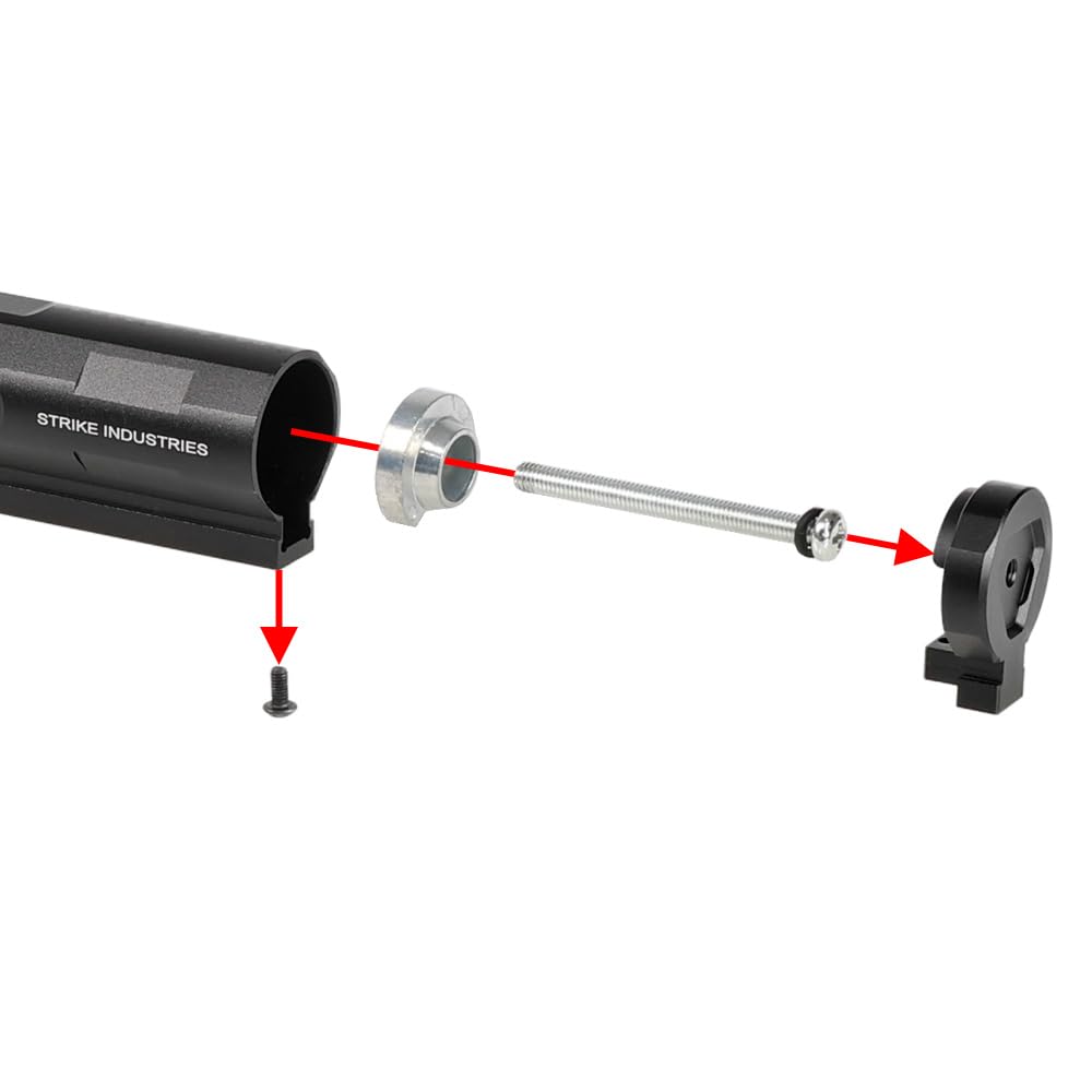 Ryohin Buhin SI Pit Stock & Buffer Tube Set for M4/M16 Series Electric Guns, Replica, CNC Aluminum Alloy, Black