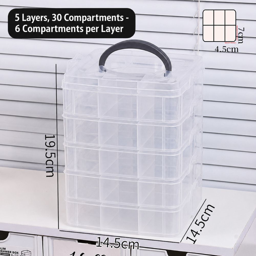 Large Capacity Toy Car Display Shelf Transparent Design Necklace Organizer Case  Bead Organizer