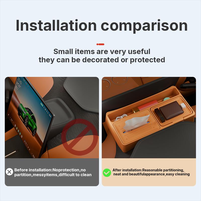 Storage Box For Xiaomi Yu7 2025 Dashboard Screen Center Console Organizer Phone Holder Interior Accessories