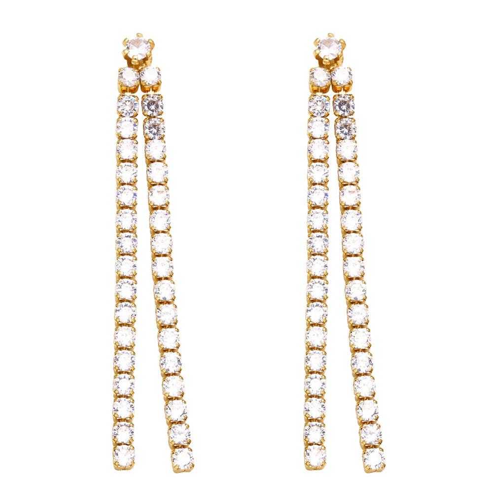 2023 New European And American Jewelry Long Simple Tassel Earrings Trendy Personality Niche Design Earrings Earrings