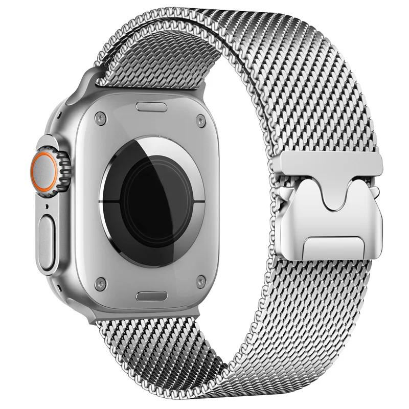 

Для ремешка Apple Watch 46 мм 44 мм 45 мм 49 мм 42 мм Металлический магнитный браслет для Iwatch Series 10 9 7 8 5 6 SE Ultra2 Запасной ремешок 38MM 40MM 41MM