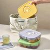 Large Capacity Plastic Bento Box With Compartment Microwave Heatable Divided Lunch Box For Kids Students Leak-proof Food Box