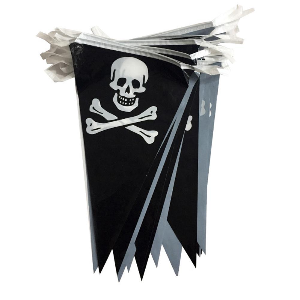 Pirate Party Decor Skull Pennant Flags Halloween Pirate Banners Easy To Hang