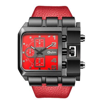 Oulm Large Dial Quartz Men S Watch, Casual Belt Men S Watch Personalized Square