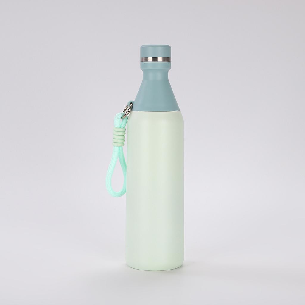 20Oz Insulated Sport Travel Water Bottle Wide Mouth And Small Mouth 3-Segment Combination Thermos Bottle Keep Cold/Hot