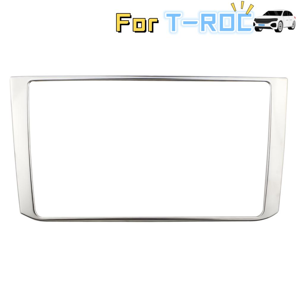 Car Navigation Screen Frame Sticker for Volkswagen VW Troc T-ROC 2018 - 2026 GPS Panel Sticker Cover Trim Interior Accessories