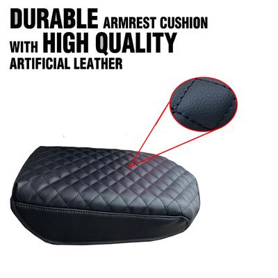 Auto Center Console Armrest Cushion Environmental Fibers Leather Cover for Ford Explorer 2011 2012 2013 2014 2015 2016 2017 2019