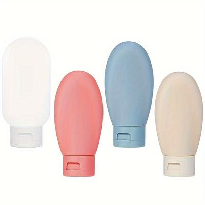60ml Flip-top Inverted Tube Bottle Set for Facial Cleanser - Cosmetic Squeeze Bottle - Fragrance-free