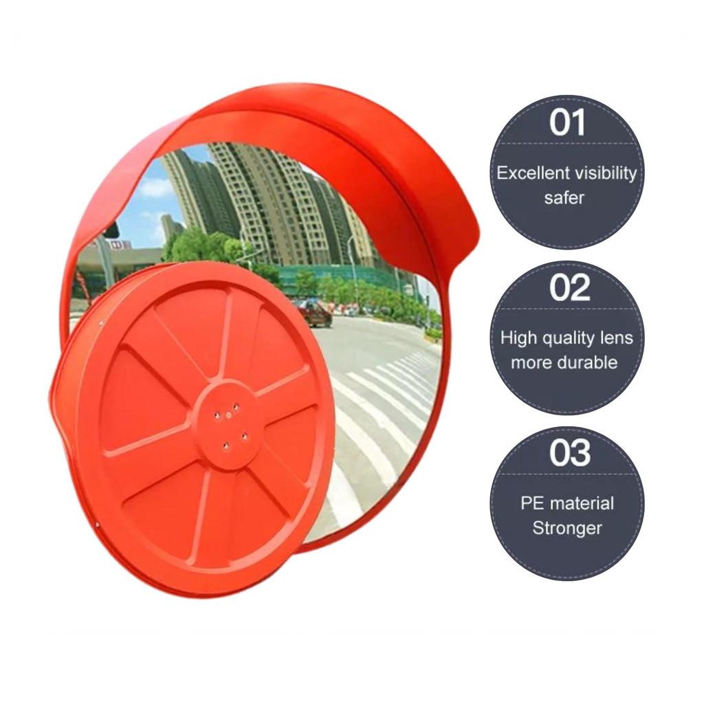 45/60/80/100CM Convex Mirror Outdoor Traffic Road Safety Wide Angle Polycarbonate Corner Turn Mirror