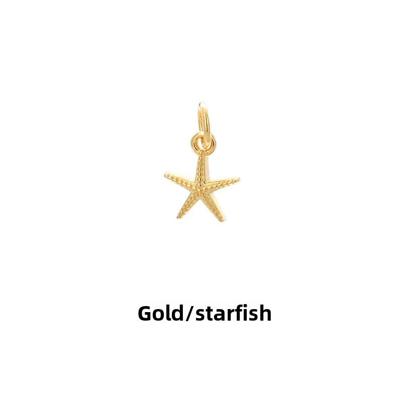 Mini Starfish Small Shell Pendant DIY Beaded Accessories Crystal Pearl Bracelet Bracelet Small Pendant