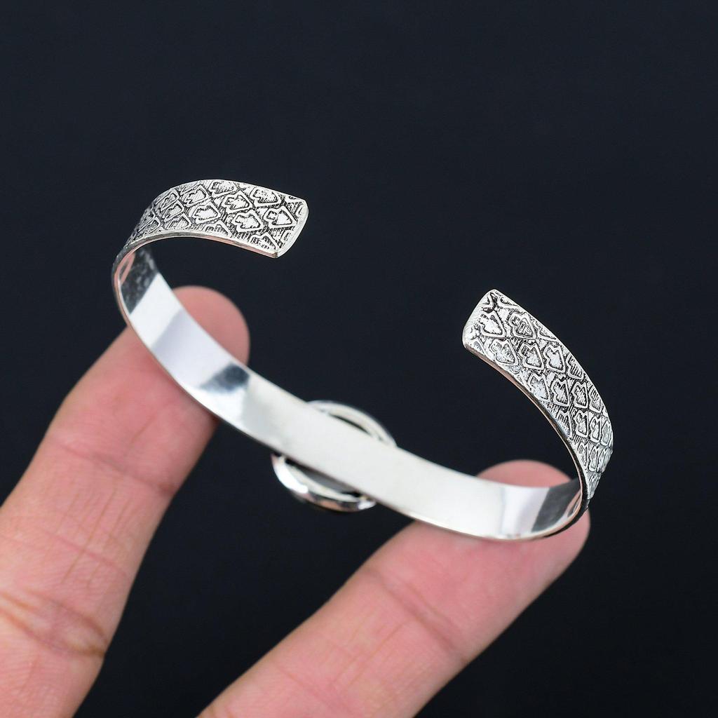 Muttertagsangebot 925 Silber Oval Shivaauge Muschelstein Elegantes Armreif Schmuck