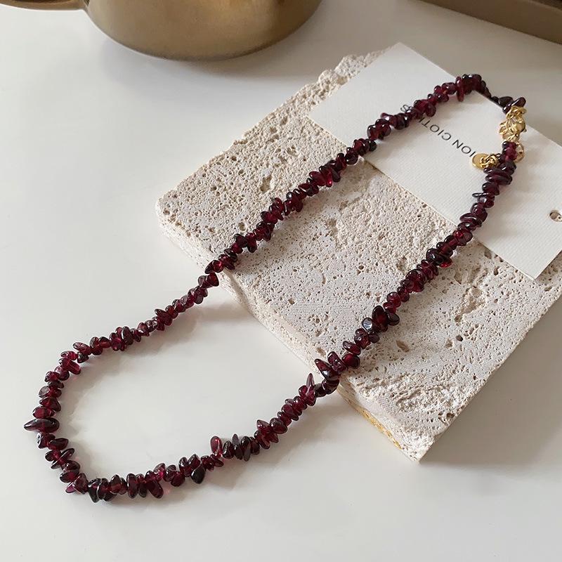 Natural Freshwater Pearl & Tiger Eye Bohemian Necklace - Autumn/Winter French Retro Clavicle Chain for Women