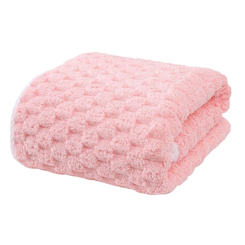 

1/4 шт. Суперпоглинаючий рушник для дорослих Ультратонке волокно Швидкосохнучий Текстурований рушник М який Домашній Потовщений Банний рушник Кораловий вельвет Towel 35 * 75cm рожевий