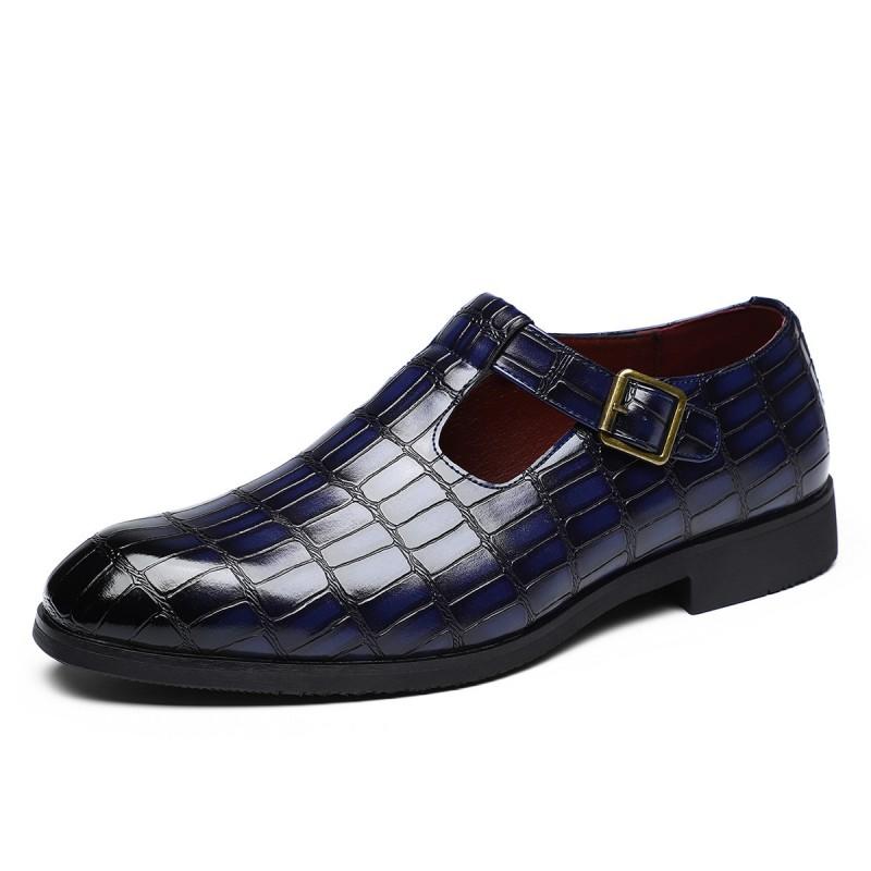 Mens Pointed Toe Loafer Style Dress Shoes PU Leather Casual Slip-On Business Footwear Office Daily Wear