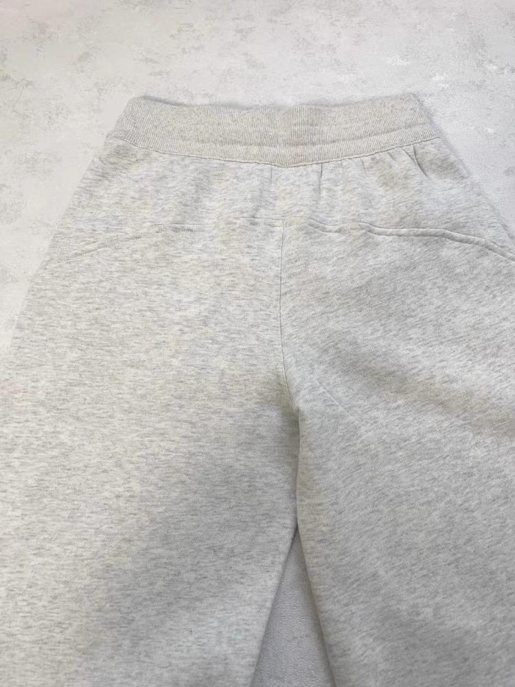 2025 Autumn Winter Women Chic Designer Cotton High Waisted Sweatpants Lady Versatile Casual Solid Wide Leg Straight Leg Trousers