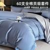 Light Luxury 60 Count Cotton Simple Solid Color Satin Four Piece Set - Dream