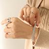 Women's Luxury Zircon Claw-Set Bracelet: European & American Style, Gold-Plated Titanium Steel, Colorful Diamond-Inspired Design