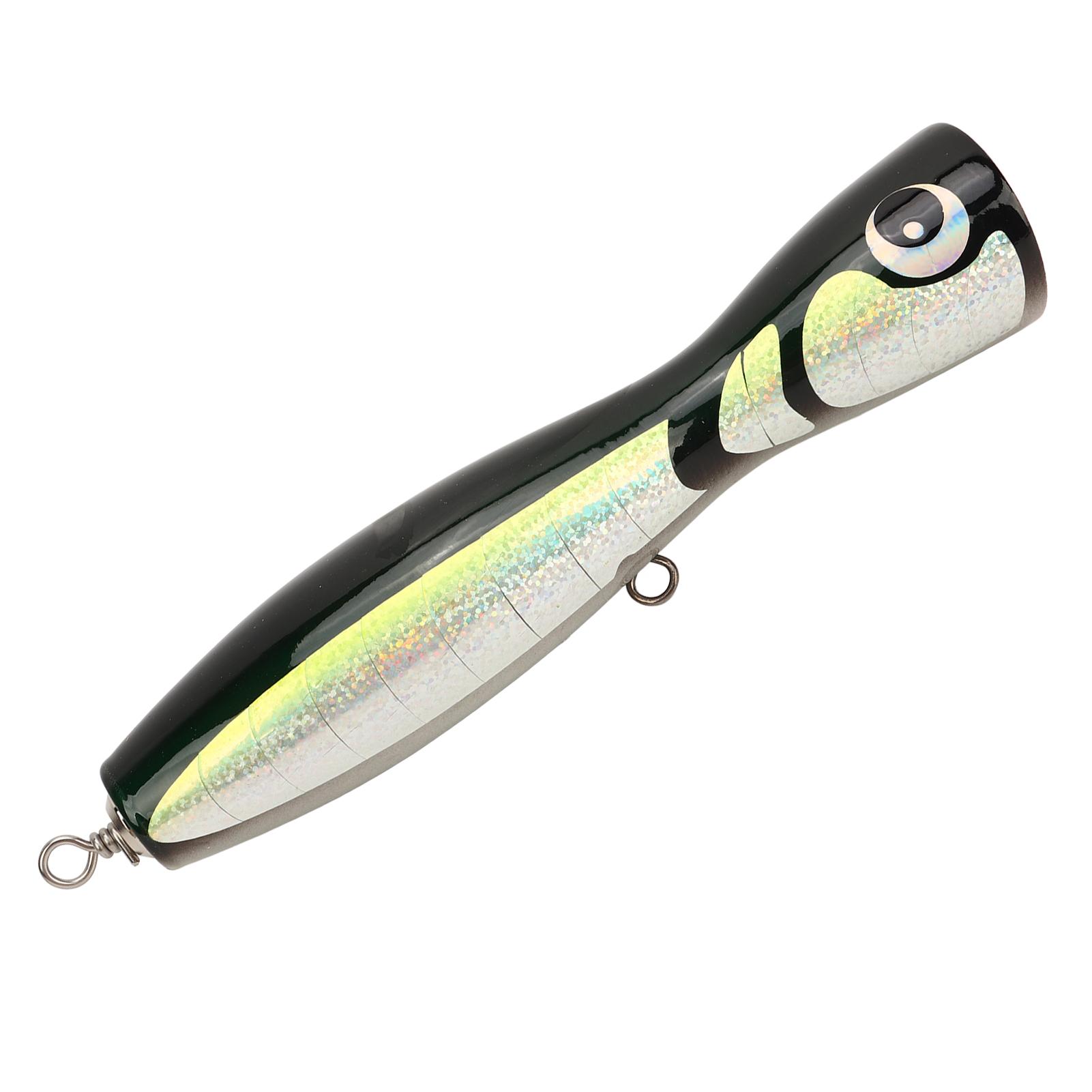 

Fishing Lure Top Water Hard Bait Linden Reflective Sea Fishing Artificial Bait for Perch Tuna Giant Trevally Trout Green зелений