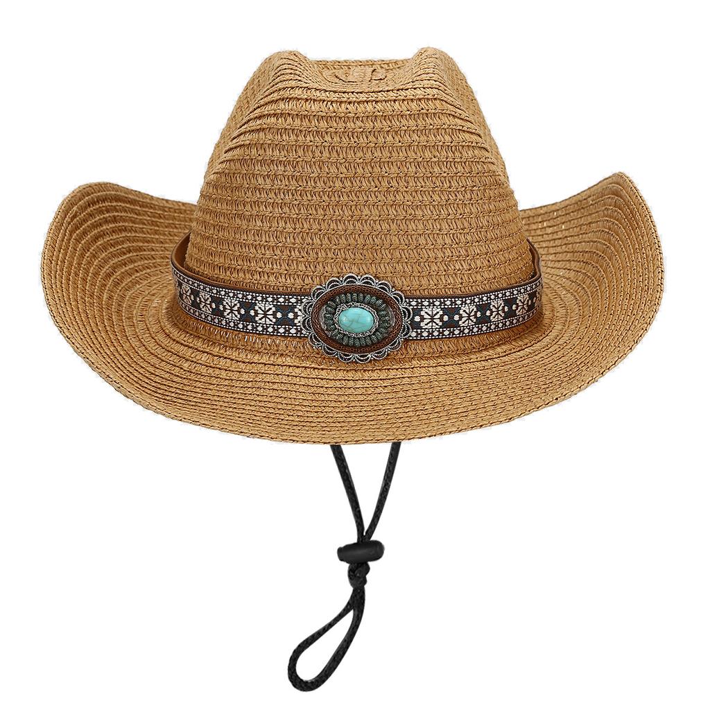 New American Dick Denim Hat Men's and Women's Outdoor Straw Sun Hat Retro Ethnic Style Jazz Shade Tide