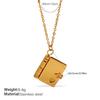 18K Gold-Plated Stainless Steel Envelope Necklace - Elegant and Durable Fashion Jewelry
