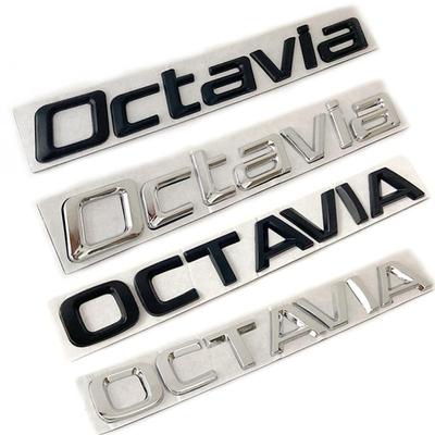 Etiqueta engomada del coche Octavia de Metal 3D de alta calidad, letras de estilo, etiquetado de palabras para la insignia del maletero trasero, logotipo, calcomanía, emblema, accesorios para automóviles