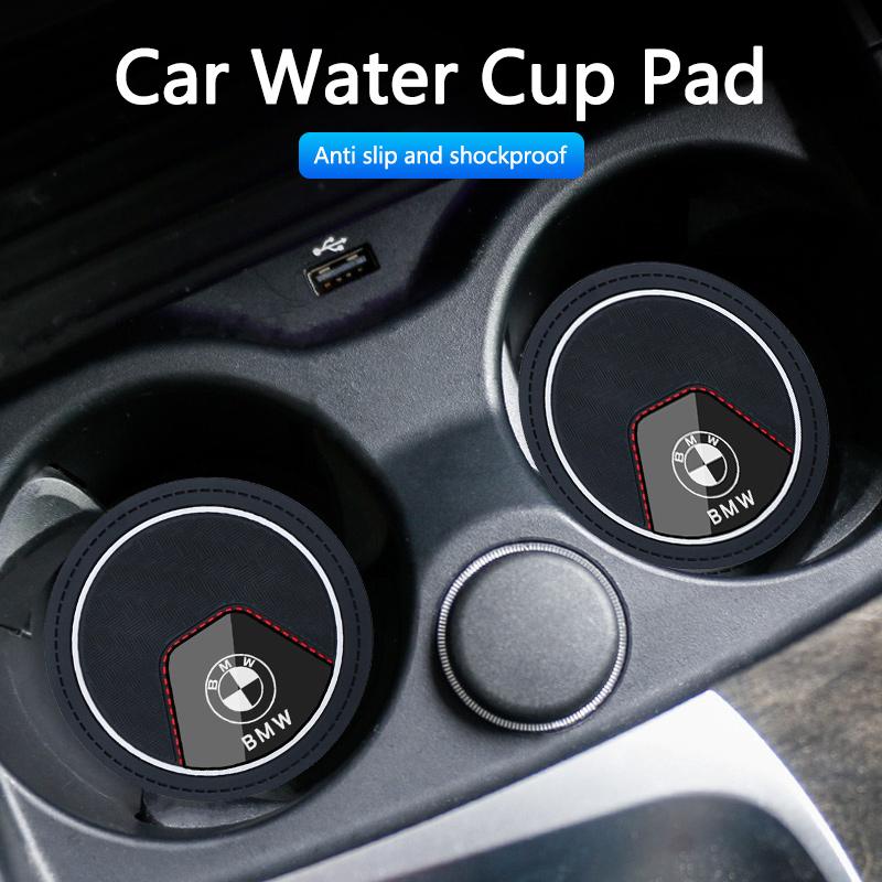 Car Coaster Pad Water Cup Anti-slip Mat For BMW E46 E90 E60 F30 F10 E39 E36 F20 G30 G20 E87 E92 E91 E30 F11 X1 Auto Accessories RW7