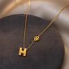 Titanium Steel Gold Brick Necklace for Women - Luxury 2025 Style, High-End Sweater and Collarbone Chain, Non-Fading.