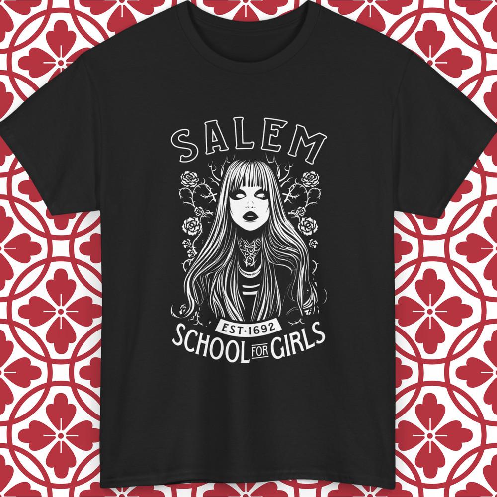 Salem School For Girls T-Shirt Halloween Goth Graphic Tee Unisex All Sizes S-5X