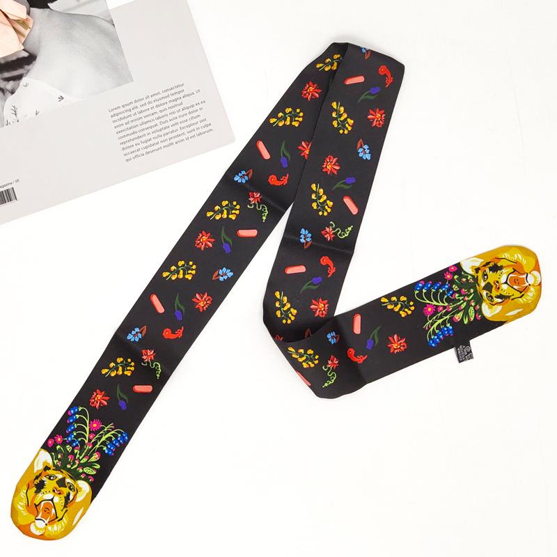 Classic New Long Small Silk Scarf, Decorative Slender Tied Bag Silk Scarf Small Ribbon Scarf Small Streamer Women's Scarf