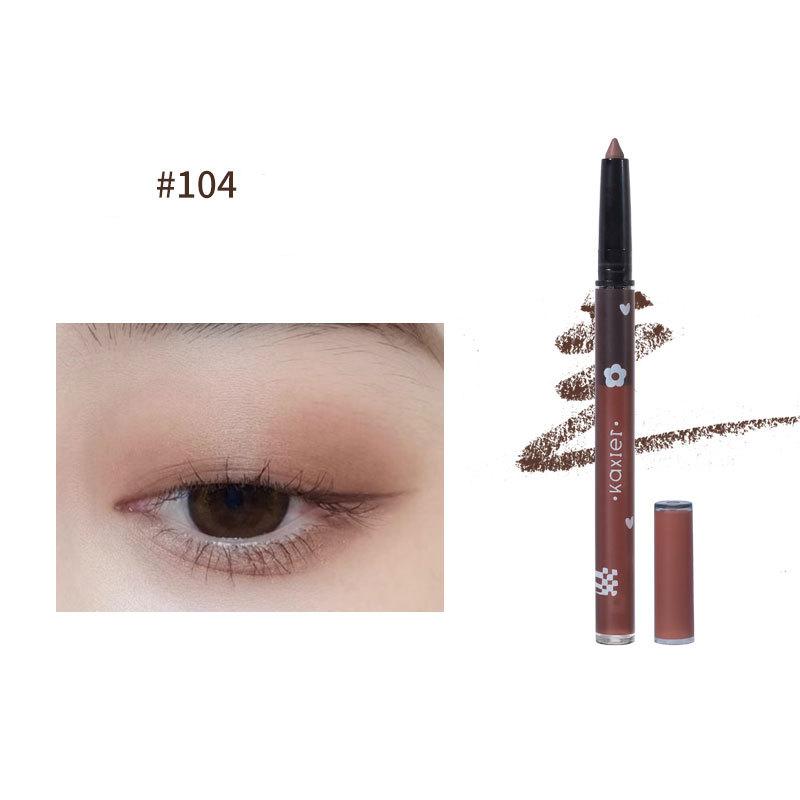 Nouveau crayon ombre à paupières sans poudre mat imperméable et résistant à la transpiration stick ombre à paupières ver à soie couché maquillage des yeux de déesse ombre à paupières