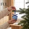 Retro Christmas Baubles with Bows 15Pcs Flocking Ball Hanging Ornaments Bow Decor, Flocked Tree Velvet Balls Bubbles for Holiday Home Decoration,
