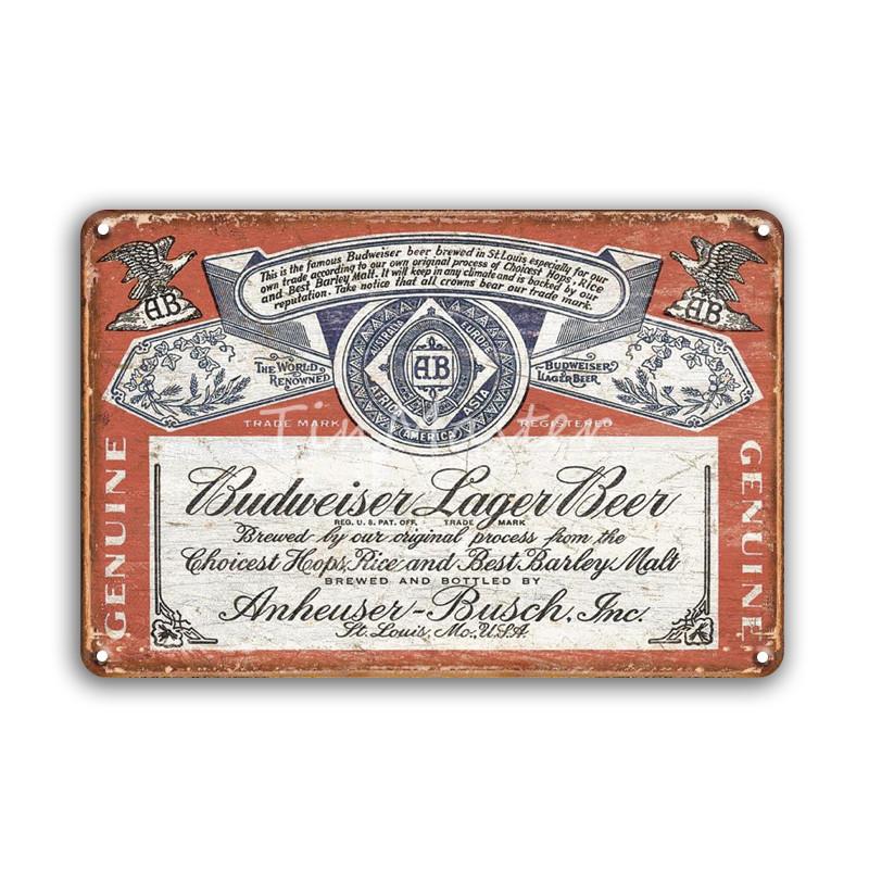 Whiskey Bier Metalen Tin Bord Vintage Home Decor Retro Bacardi Metalen Poster Teken Ierse Pub Keuken Cafetaria Restaurant Decoratie